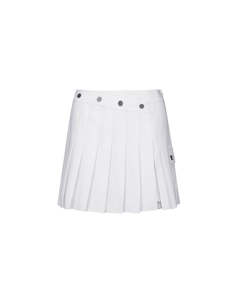 Women's Pleats Half Pants - White