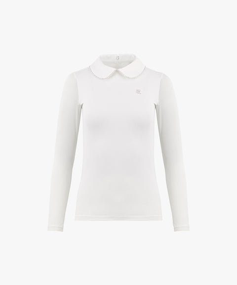 FAIRLIAR Rib Layered Cool T-Shirt - White