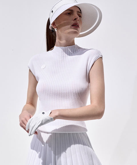 Anell Golf Cool Blend Knit Top - White