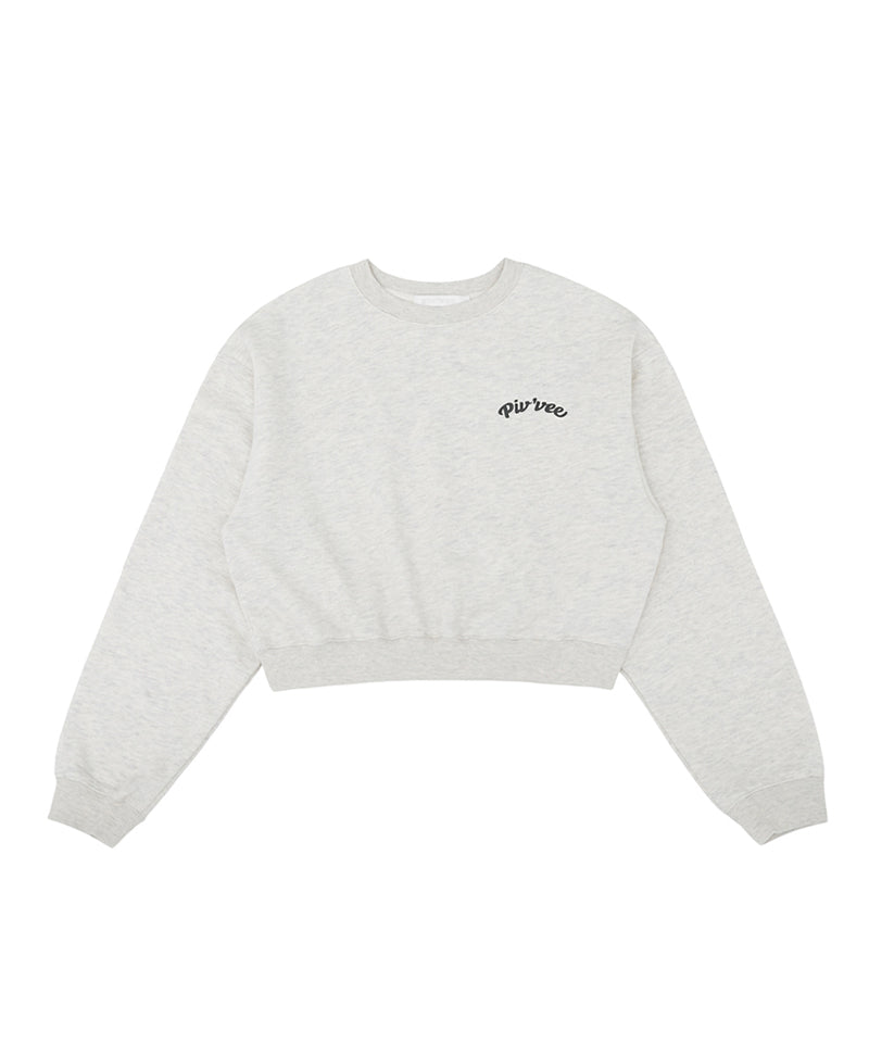 PIV'VEE Giant Smiley Sweatshirt - Oatmeal Gray
