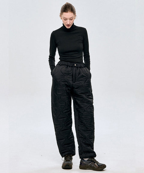 LE SONNET Quilted Pants - Black