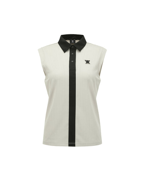 ANEW Golf Women's SM Collared Sleeveless - Light Beige
