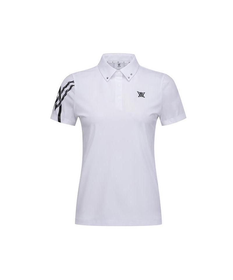 Women's SM Logo Point Short T-Shirt - White