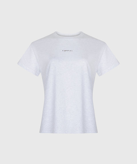 KANDINI Basic Logo T-Shirt - Melange Gray