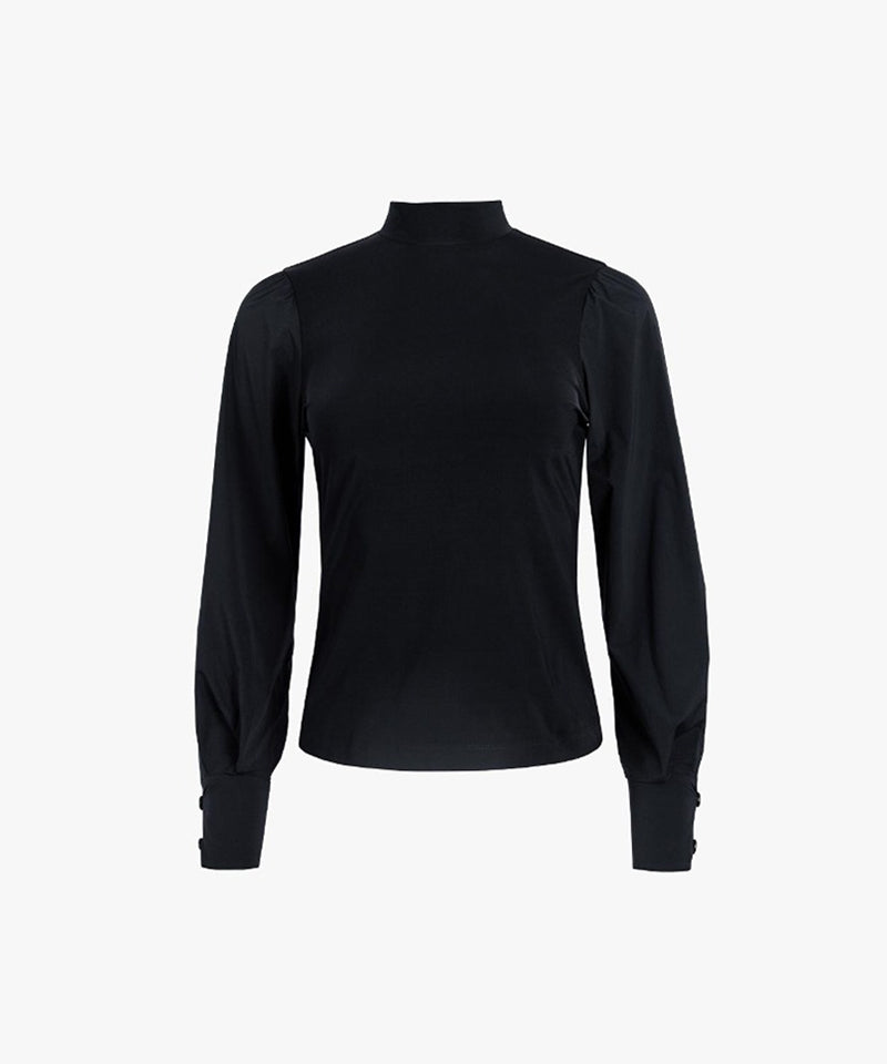 CREVE NINE: Sleeve Windbreaker T-Shirt - Black