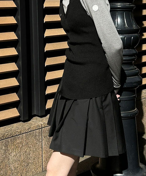 Anell Golf Sage Pleated Skirt - Black
