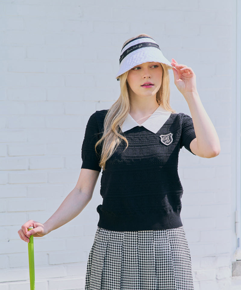 BENECIA 12 Twisted Ribbon Brim - White