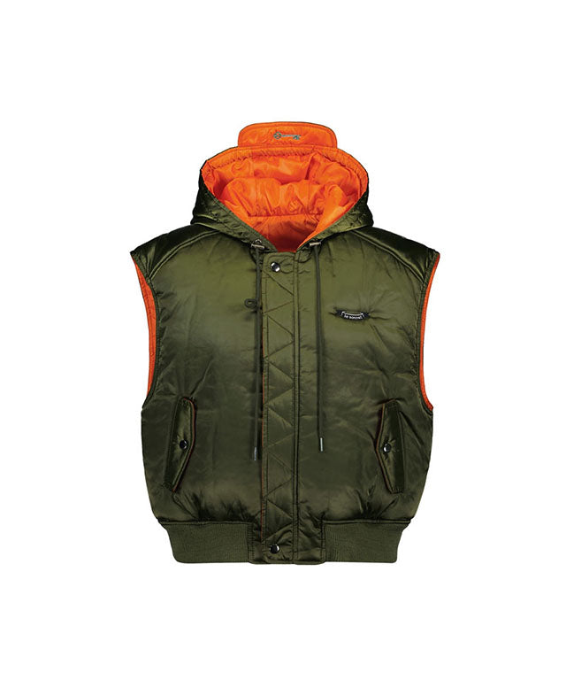 [SAMPLE SALE]LE SONNET Aviation Jumper Vest MA-1 Vest - Khaki