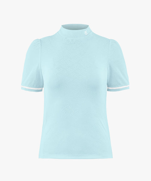 FAIRLIAR Ferrara Jacquard Turtleneck T-Shirt - Mint