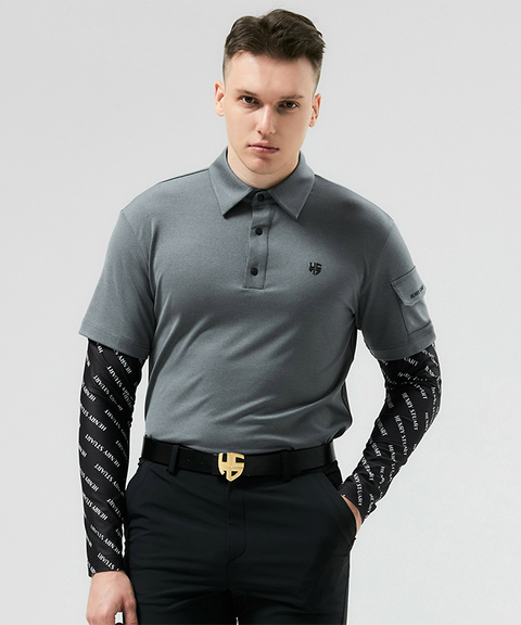 HENRY STUART Men's Sleeve Pocket Collar T-shirt - 3 colors