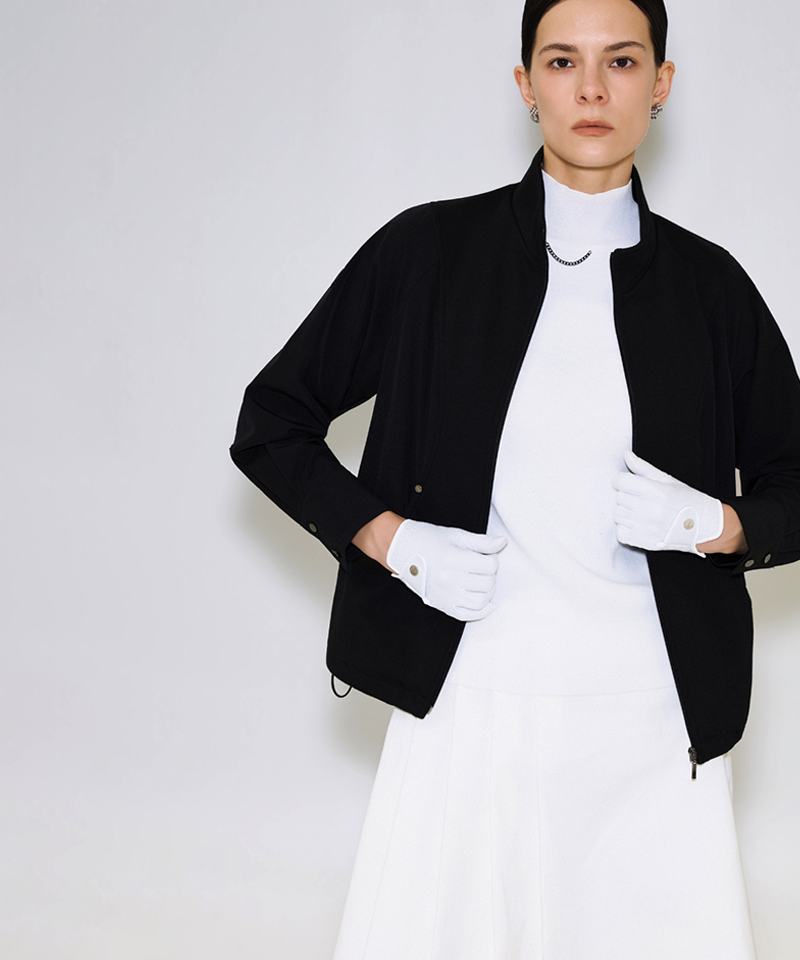 Anell Golf Off Windzip-up Blouse - Black