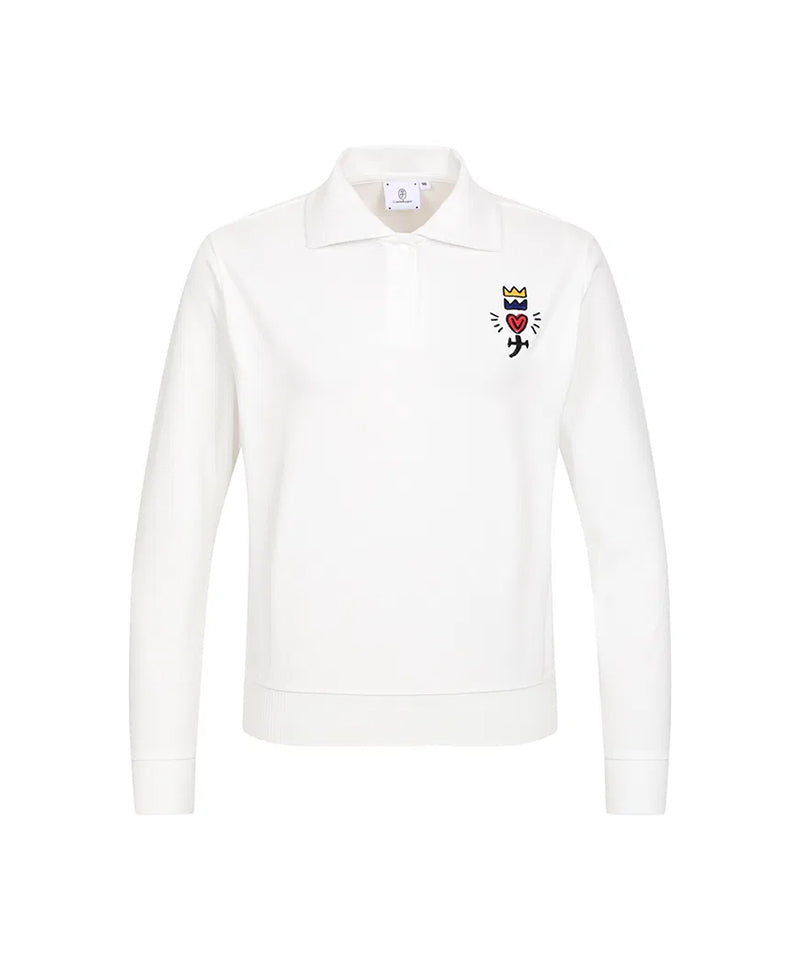 Castelbajac Women's Logo Embroidery Point Collar T-shirt - Ivory