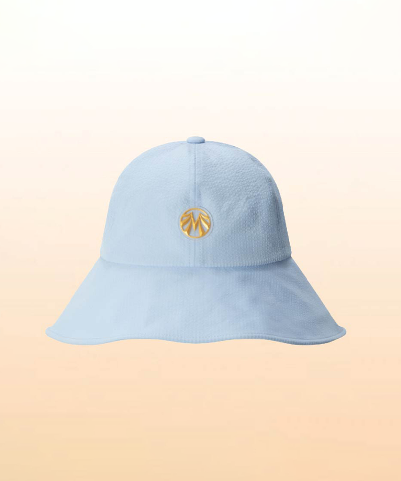 Cool Seersucker Summer Bucket Hat - Sky Blue
