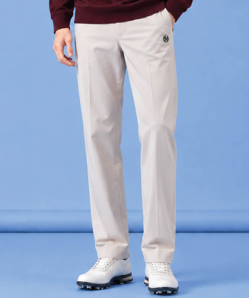 Women's Brushed Bonded 4-Way Stretch Hidden Elastic Waist Regular Fit Pants - Ivory