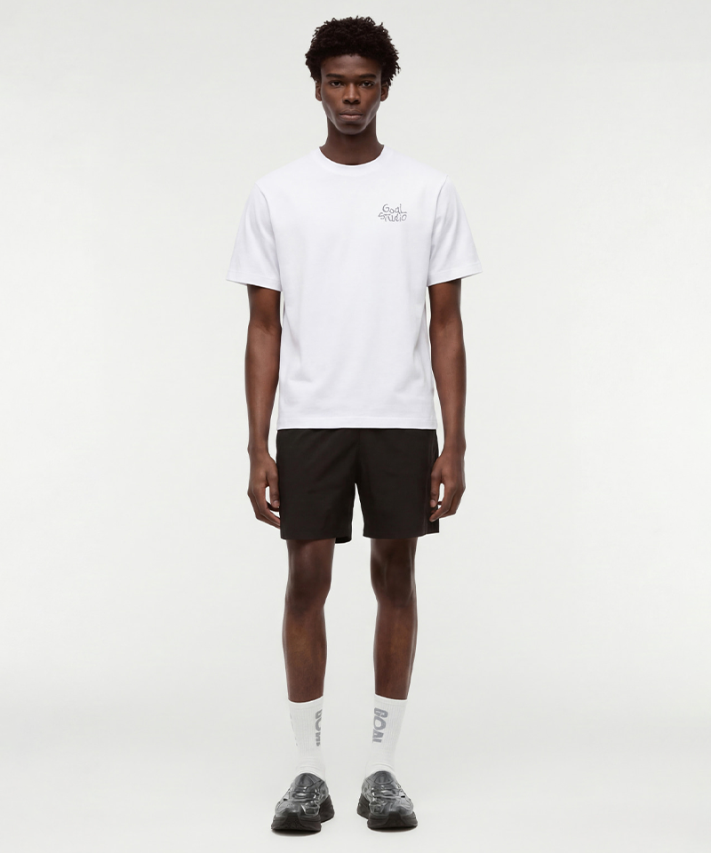 Goal Studio Unisex Run Graphic Airmesh Tee - White