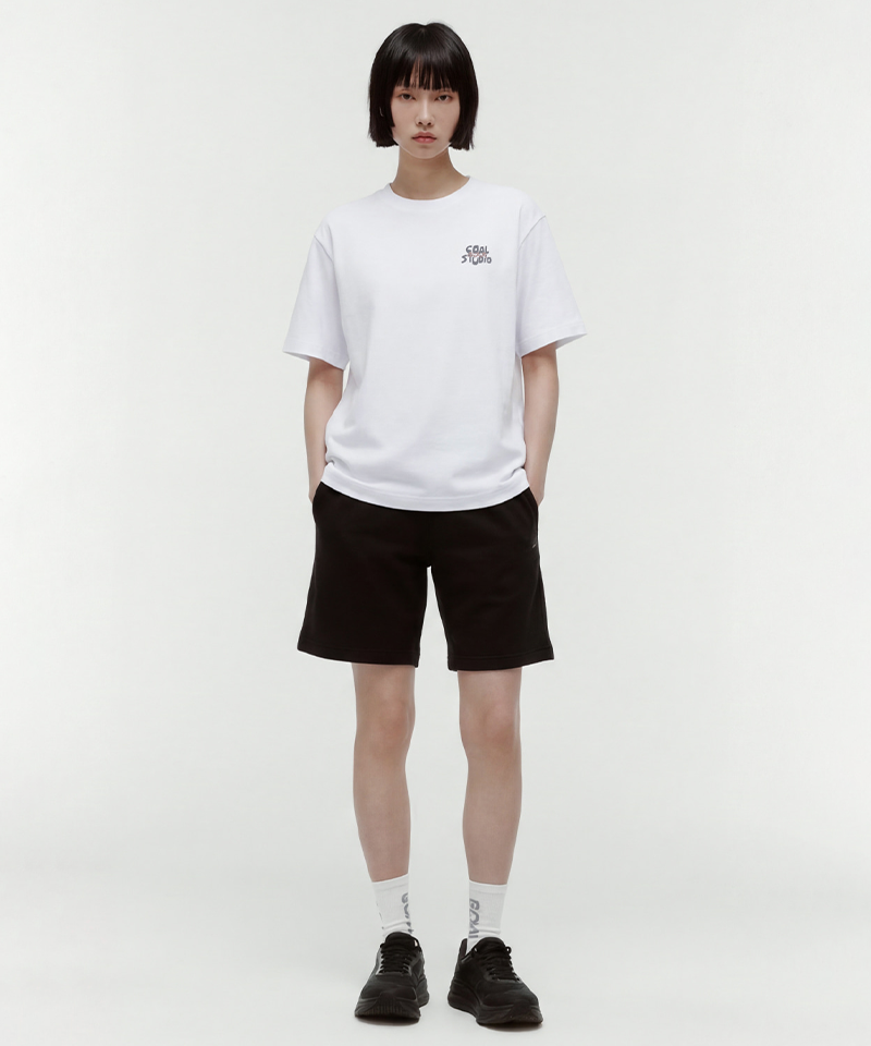 Goal Studio Unisex Square Graphic Airmesh Tee - White