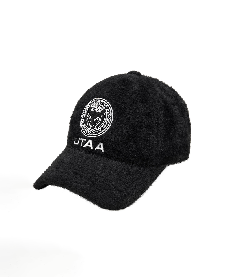 UTAA Women's Ring Panther Fur Winter Cap - Black