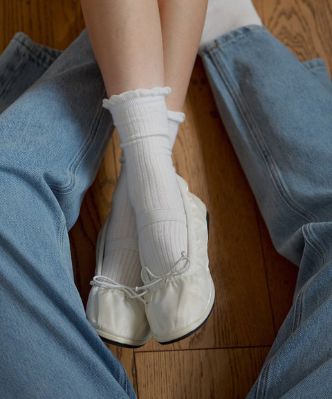 Frill Socks Cloud White