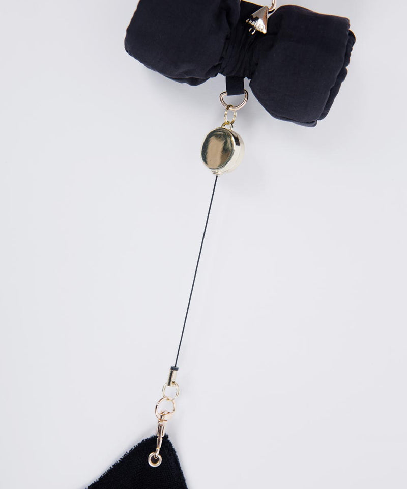 CREVE NINE: Ribbon Towel Ball Case - Black