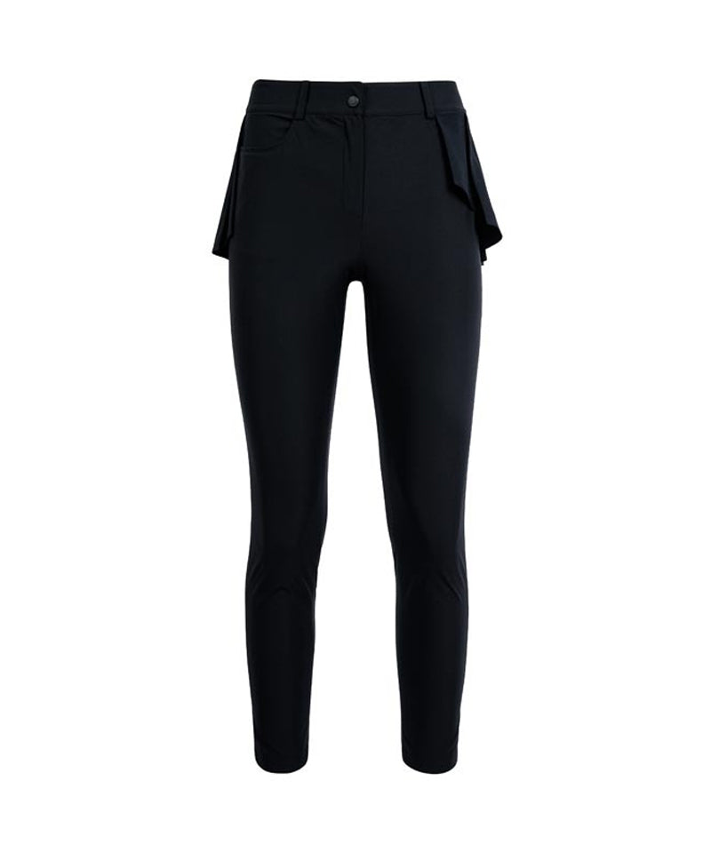 CREVE NINE: Pleated Cover Pants - Black