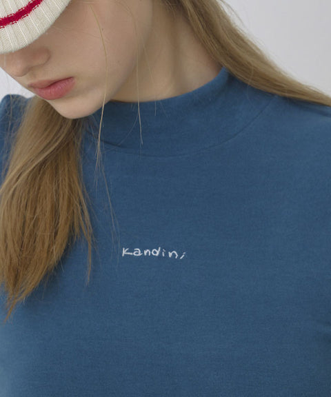 KANDINI Warm High-neck T-Shirt - Blue