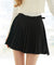 J.Jane Unbalanced Belt Pleats Skirt - Black