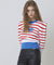 KANDINI Striped Knit With Puff Sleeve - Blue