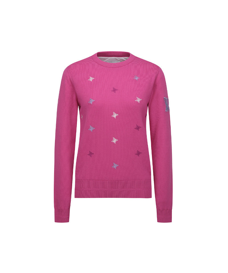 ANEW Golf Women Logo Pattern Wind Block Pullover - Pink