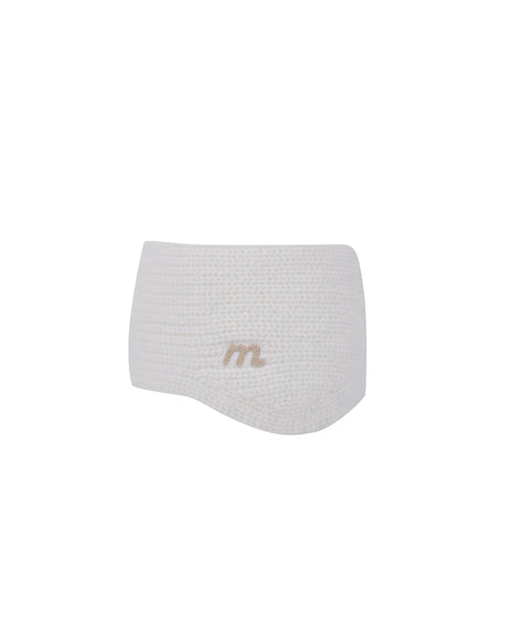 Monday Flow Angora Knit Hairband - Ivory