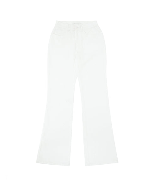 PIV'VEE Light Corduroy Bootcut Pants - Cloud White