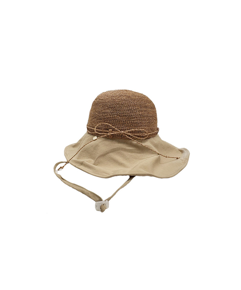 BENECIA 12 Nana Rattan Hat - Beige