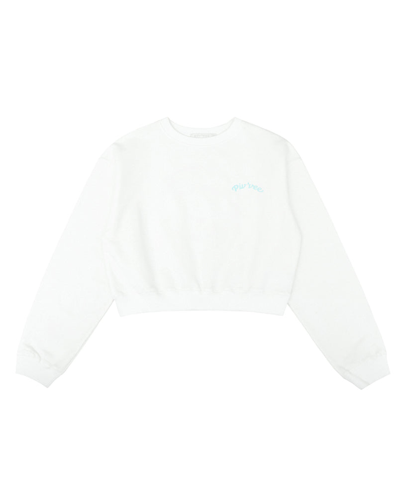 PIV'VEE Giant Smiley Sweatshirt - Cloud White/ Blue