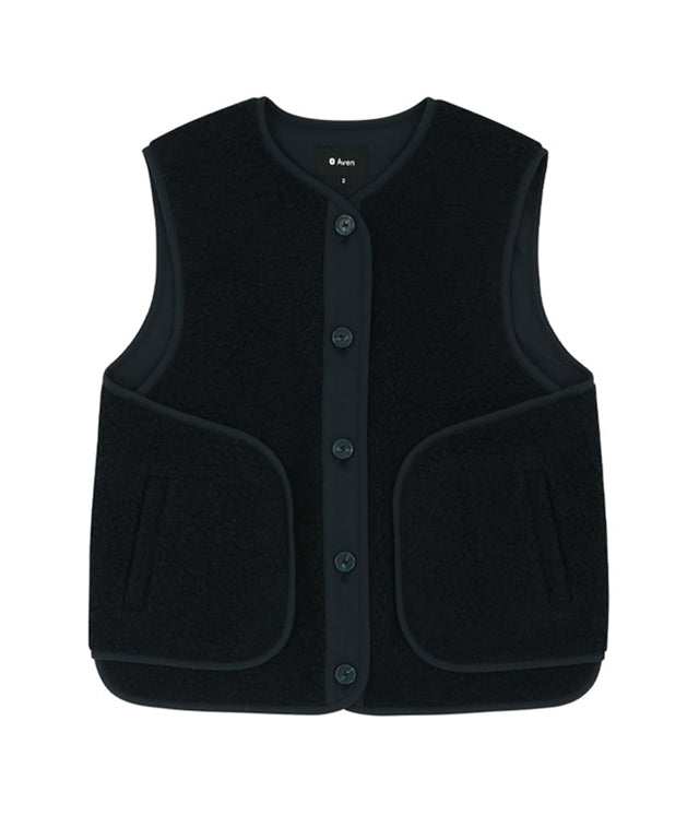 AVEN Women's Wool Shearing Vest - Dark/Navy