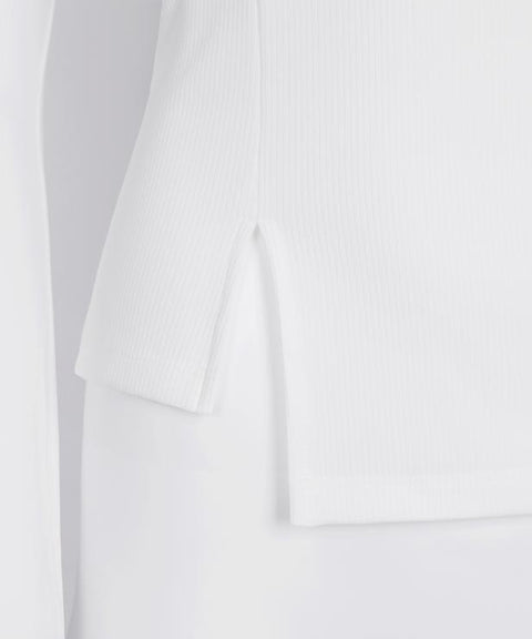 CREVE NINE: Ribbed Uncut T-shirt - White
