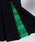 CREVE NINE: Logo Swing Pleated Skirt - Black