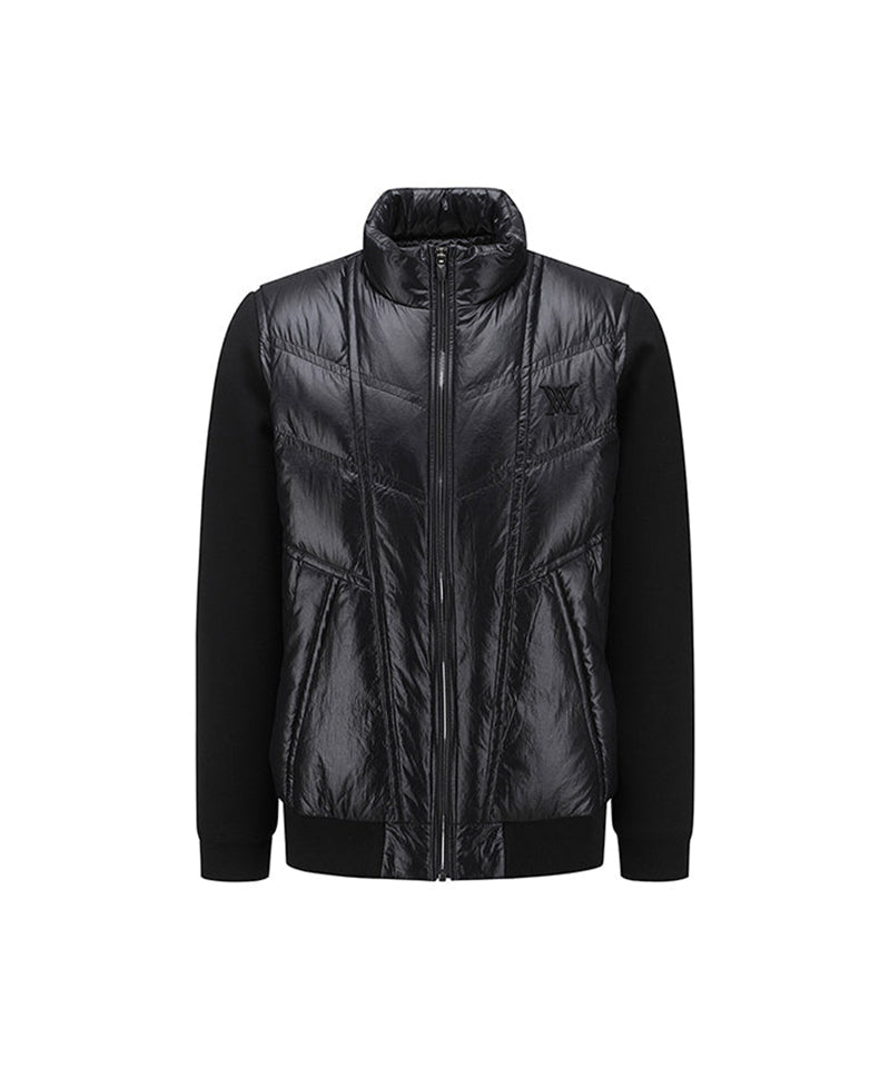 Men's Jersey Mix Down Jacket - Black