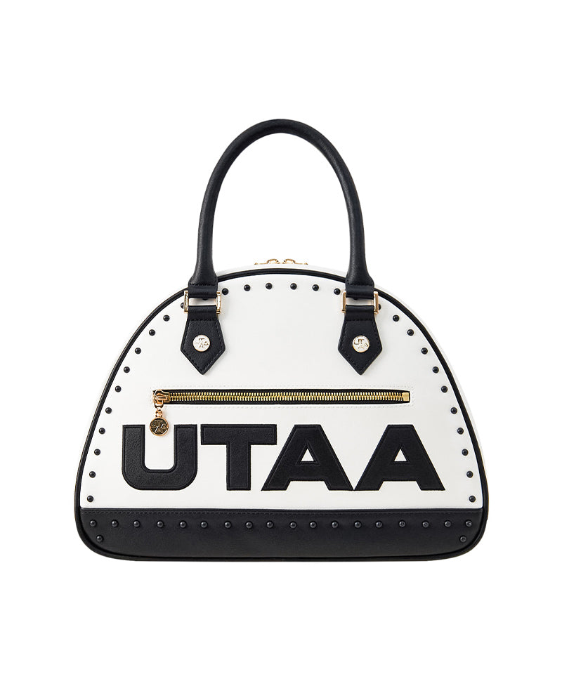 UTAA Emblem Cubic Color Stud Tote Bag - White