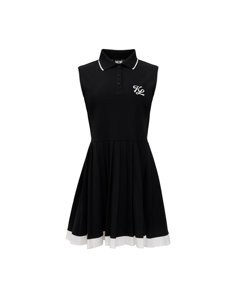 Women's Club Trim Pleated Dress