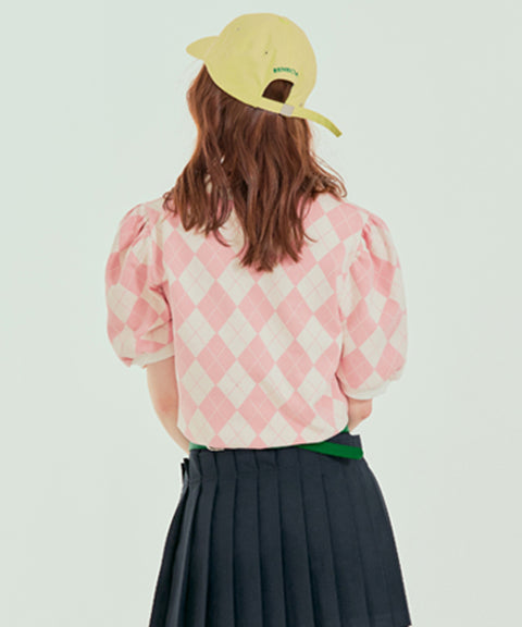 [Warehouse Sale] BENECIA 12 Diamond Puff - Pink