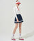 [Winter Flash]  KANDINI Color line Pleats Skirt - Navy