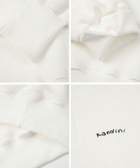 KANDINI Embossed-Logo SweatShirt - White