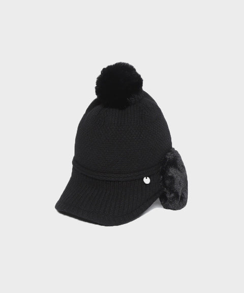 WideAngle: Co Integrated Earflap Knit Cap - Black