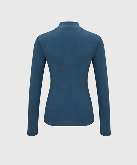 KANDINI Warm High-neck T-Shirt - Blue