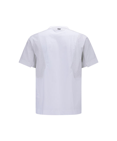 [Warehouse Sale] Men  Wooven Sleeve Crew Neck - White