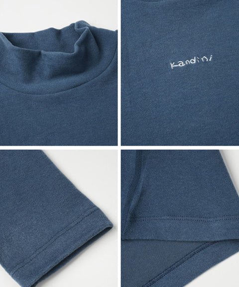 KANDINI Warm High-neck T-Shirt - Blue
