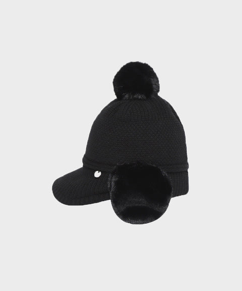 WideAngle: Co Integrated Earflap Knit Cap - Black