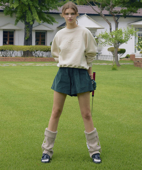 KANDINI A-line Corduyoy Short Pants - Dark Green