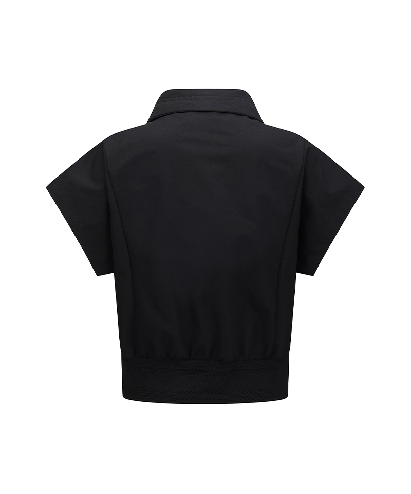 ANEW Golf Women's SM Short Sleeve Anorak Jacket - Black ANEW Golf Women's SM Short Sleeve Anorak Jacket - Black