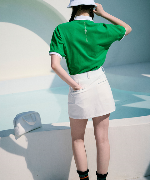KANDINI Basic Slit Mini Skirt - White