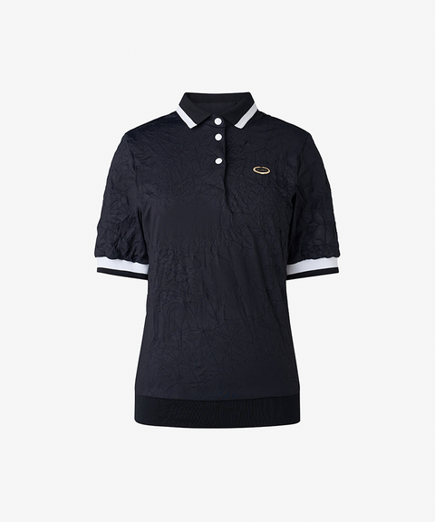 GFJ Golf Women's Pleated Polo - Black